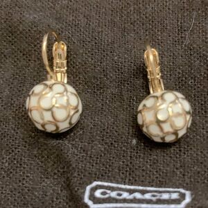 Coach drop earrings. Never worn.
